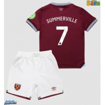 West Ham United Crysencio Summerville #7 Hjemmedraktsett Barn 2025-26 Kortermet (+ Korte bukser)